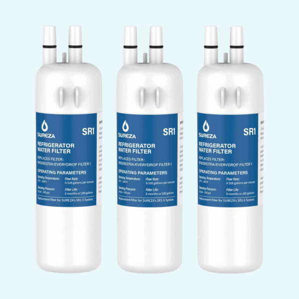Refrigerator Water Filter Compatible with Everydrop® Filter 1, EDR1RXD1, W10295370A, WHR1RXD1, P8RFWB2L, W10295370, EDR1RXD1B, P4RFWB, Kenmore® 46-9081, 46-9930, 3Pack